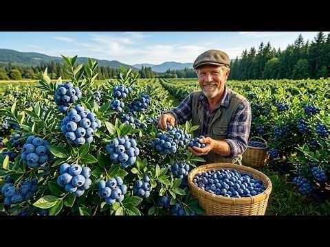 Inside the world's largest blueberry farm: How to Grow Perfect Blueberries and Expert Processing