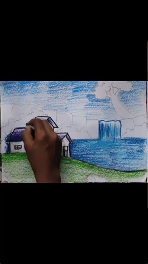 beautiful scenery drawing #drawing #art #scenery