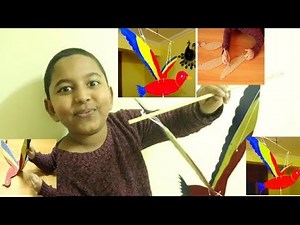 DIY Bird puppet/How to make bird puppet at home/DIY flying bird mobile