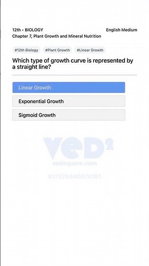 12th Biology Plant Growth Linear Growth Curve Explained