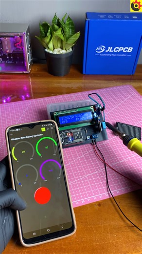 SriTu Hobby on Instagram: "DIY Full Weather Monitoring System Using ESP32 and Blynk #JLCPCB #ESP32 #sritu_hobby"