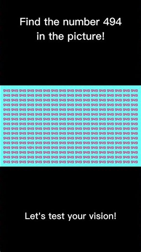 Let's test your eyesight! Find the number 494 in the picture
