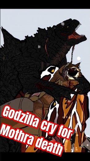 Godzilla cry for Mothra death #kaiju #godzilla #godzillaxkongthenewempire #monsterverse