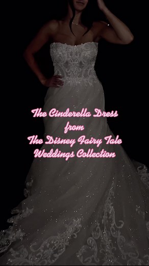 Cinderella by The Disney Fairy Tale Weddings Collection #disney #cinderella #sparklydresses #bride #weddingtiktok #dreamweddingdress #bridesoftiktok #glitterdress #disneyprincess #disneytiktok #weddingdress #weddingdressinspo #diamonds