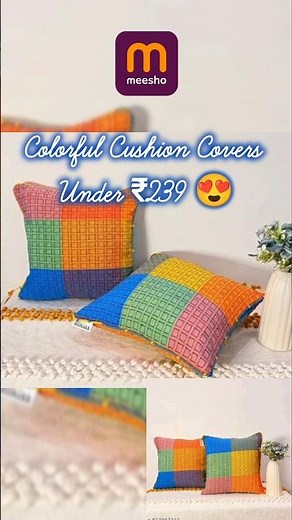 Colorful Cushion Covers Under ₹239 😍 #meesho