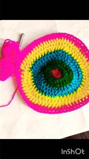 🧶🌈 Beautiful 4-Color Crochet Tablecloth Design 🌈🧶#crochet #handmade #crochettutorial