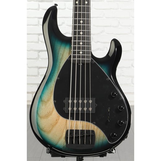 Ernie Ball Music Man StingRay 5 Special 5-string Electric Bass Guitar -Mean Blue Burst, Ebony Fingerboard