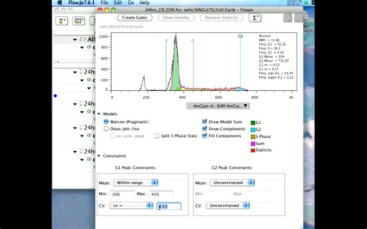 FlowJo 细胞周期分析