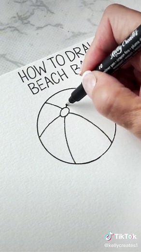How to Draw a Beach Ball Step by Step