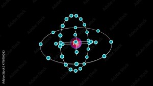 Krypton with electrons revolving around the atom
