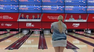 Liz Kuhlkin of Schenectady, New York, rolled an 805 series in singles to take the lead in Diamond All-Events with a 2,288 total - the second highest score in the history of the #USBCWomens! Her 805 included games of 247, 278 and 280, and she had 742 in doubles and 741 in team on the way to the lead in all-events. She currently is leading Diamond All-Events and Diamond Doubles (with Jessica Aiezza at 1,439), is second in Diamond Singles and fifth in Diamond Team. | USBC- Women's Championships