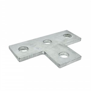 [Hot Item] Hot DIP Galvanized 4 Hole Tee Flat Plate Unistrut Channel Fitting