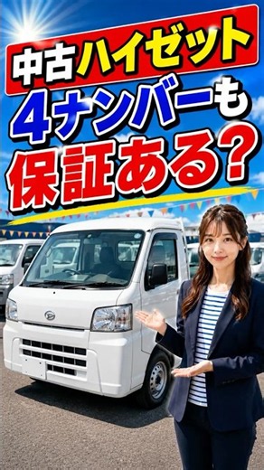 中古ハイゼット、4ナンバーだから保証はないと思っていませんか？購入前に知っておきたいこと #笑福車修理保証 #中古車 #ハイゼット #軽バン #VTプラン #名義変更 #車修理