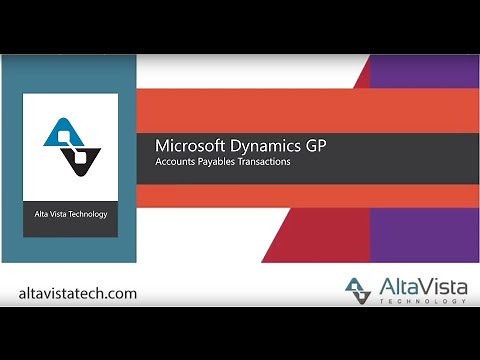 Microsoft Dynamics GP AP Transaction Entry
