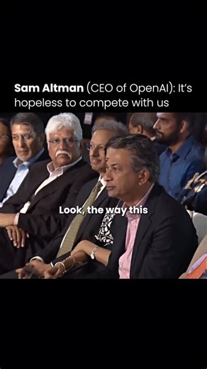 Entrepreneurs Being Entrepreneurs. on Instagram: "In June 2023, OpenAI CEO Sam Altman made a blunt remark at an Economic Times Conversations event in India. When asked whether a smart team with a $10 million budget could build something meaningful in AI, he said it was “totally hopeless” to compete with OpenAI on training foundation models. His point was simple. OpenAI’s advantage comes from massive compute power, huge datasets, and deep capital, making large-scale model training out of reach fo