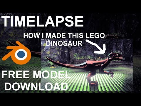 Creating Lego Dinosaur - A blender timelapse (Indoraptor) - Free model