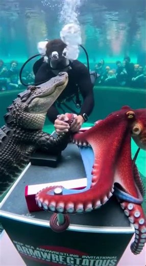 Crocodile vs. Octopus: The Ultimate Underwater Arm Wrestling Match! 🐊🐙💥