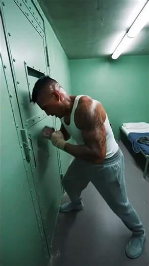Inmate Smashes Steel Door with Brutal Elbows — CCTV Footage