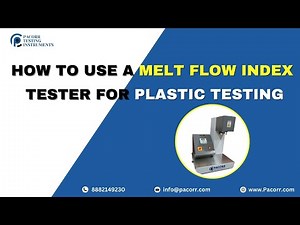 How to Use a Melt Flow Index Tester for Plastic Testing#pacorr#machine #manufacturing#qualitytest