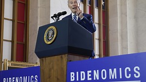 President touts 'Bidenomics' though new poll shows just 34% approve his handling of the economy