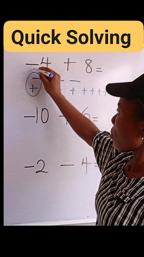 Quick Solving without using number line. Get full video @https://youtube.com/shorts/bvTOOA7Rbmc?feature=share #viralpost2025シ #foryouシ #learningmathswithadifference #education #BME #mathematics @highlight Mfon Godwin Basic Math Education | Mfon Godwin