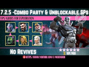 MCOC: Act 7.2.5 - Combo Party & Unblockable SPs - (Book 2, Act 1.2) - Tips/Guides - No Revives