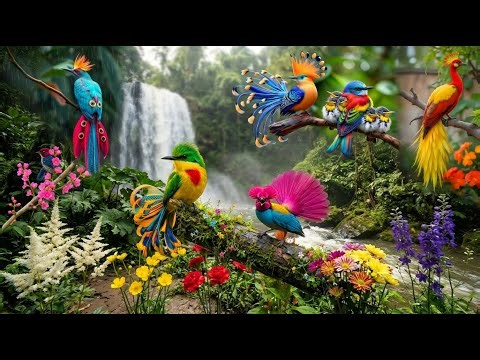 Jungle Bird Sounds with Amazon Water Flow 🦜💧🎶🌿🐦 #WildlifeSounds #TropicalBirds #JungleBirds