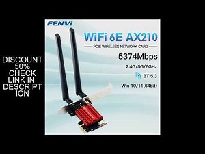 FENVI WiFi 6E AX210 Wireless PCI-E Adapter Tri-band 2.4G/5G/6Ghz Compatible BT 5.3 802.11AX Network
