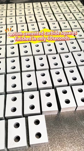 Fast Finishing of Custom Cemented Carbide Squares
