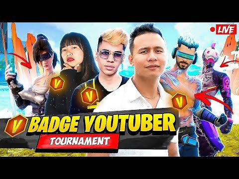 Free Fire Live V Badge Youtubers Tournament with ‪@Sooneeta‬ & UG Ayush Bhai #booyahday #tondegamer