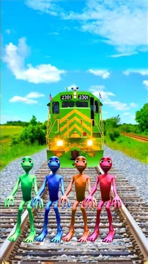 railway training alien dance Indian railway train cartoon video colourful# VFX artist and #