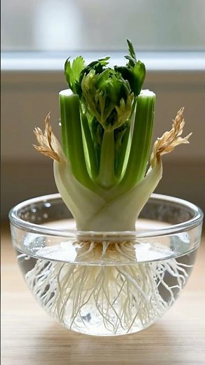Celery Regrowing in Water Time Lapse – 35 Days