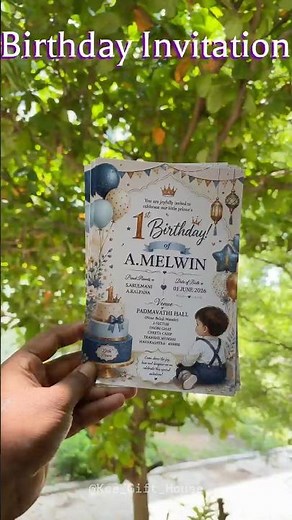 1st Birthday Invitation Making Process 🎂✨
