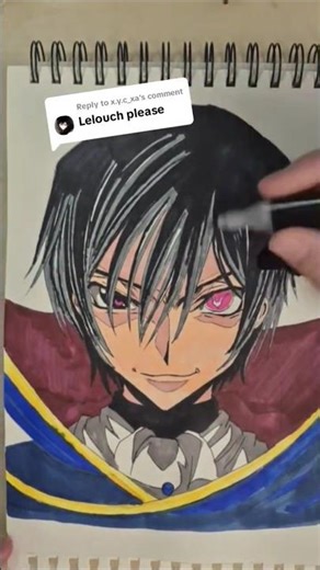 I draw Lelouch from Code Geass 👑🥰