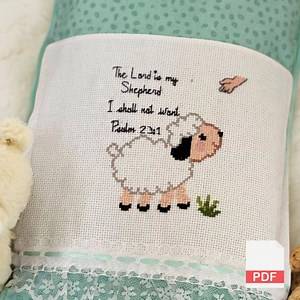 Psalm 23 Bible Verse Cross Stitch Pattern "the Lord is My Shepherd" -- Instant Digital PDF Download - Etsy