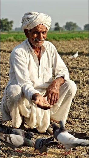 untiltid kisan ne khuwaya kabutar ko dana #shortvideo #kisan video #kisan aur kabutar