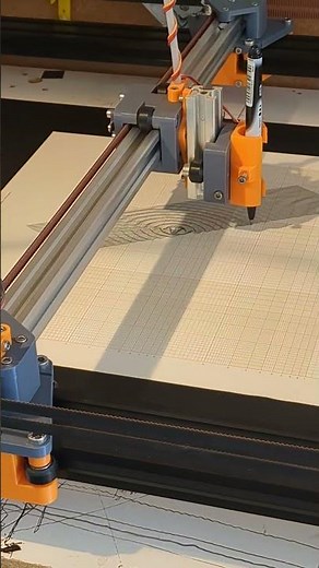 3d Printed Pen Plotter: Simulated Pond Ripples #3dprinted #penplotter