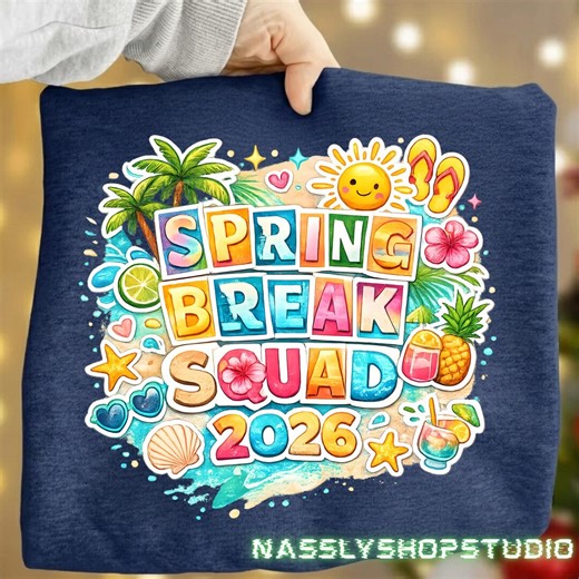 Spring Break Squad 2026 PNG, Tropical Beach Vacation Graphic (digital Download) - Etsy