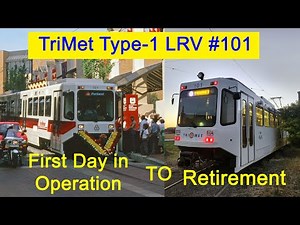 Trimet MAX LRV #101 from 1986 to 2025