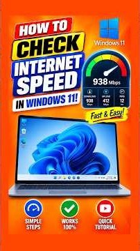 How to Check Internet Speed in Windows 11! #Shorts #windows11