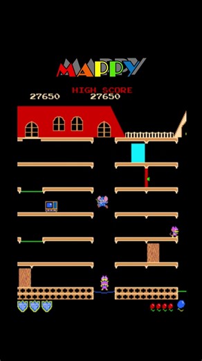 Mappy 9 – Classic Arcade Gameplay#shorts