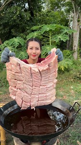 18M views · 127K reactions | Pork crispy cook recipe and eat | Primitive TV | Facebook