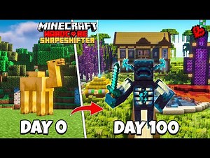 I Survived 100 DAYS as a SHAPESHIFTER 🔥 in Minecraft Hardcore (Hindi)