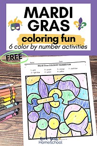Mardi Gras Coloring Pages for Color by Number Fun (Free) - Rock Your Homeschool