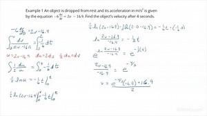 Solving a Differential Equation with Initial Conditions for the Motion of an Object Subject to a Resistive Force Using Separation of Variables | Physics | Study.com