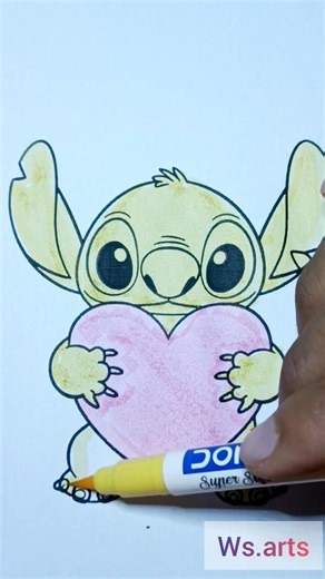 Cute Alien Holding a Heart 💗#cuteart#cuteillustration#loveart#heartart#kawaiiart #cuteartwork