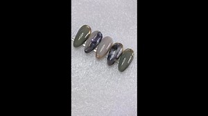 Making elegant marble nail art with grey and sage green tones