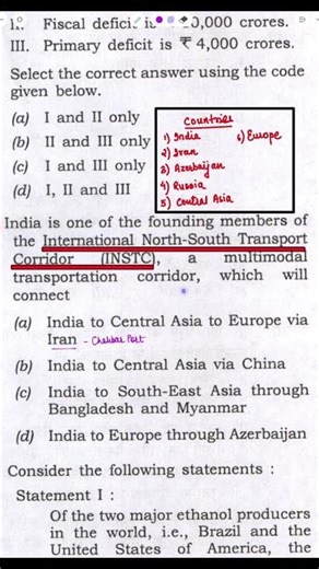 International North-South Transport Corridor. #internationalrelations #upsc2026 #upscmotivation