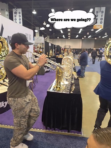 When the tuba player has plans of his own... #trumpet #NAMM #NAMM2026 #weirdinstruments #music