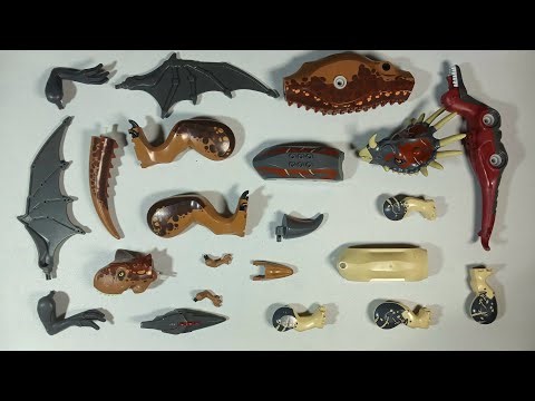 Satisfying LEGO Build: Triceratops, Carnotaurus & Pteranodon | Building 3 Species (ASMR)